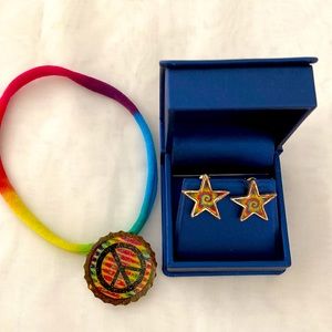 BUNDLE Rainbow Choker and Earrings